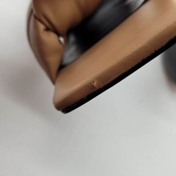 MARC FISHER Womens Dellian Stiletto Slip On Leather Heeled Sandal sz 8 tan brown - Picture 6 of 9